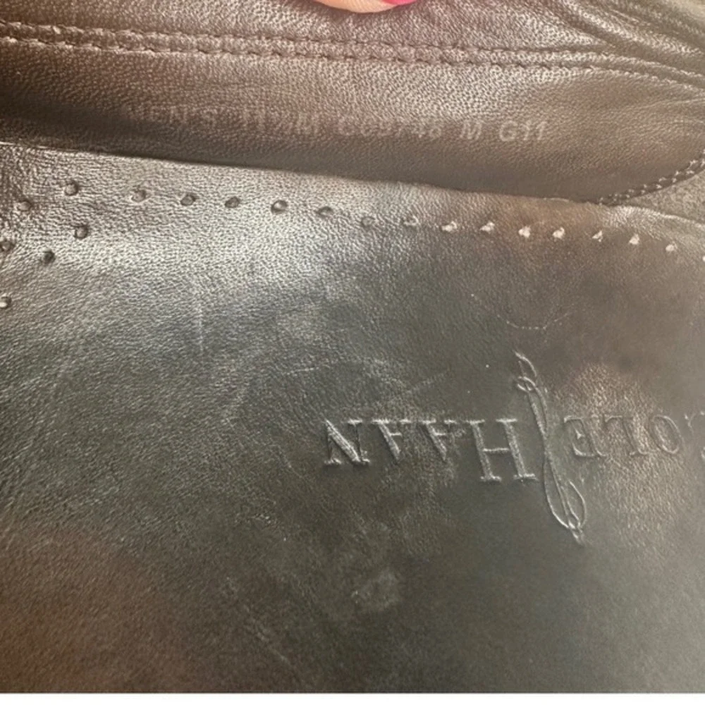 Cole Haan Leather Loafer Men 11.5‎ Brown Nike Air Slip On Shoes Business Classic